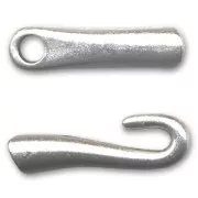 Fermoir crochet pour cordon 3 mm Placage Argent fin vieilli x1