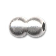 Fermoir aimanté boules pour cordon 3 mm Placage Argent fin vieilli x1|raw }}