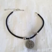 Fermoir mousqueton 11mm avec embout dévissable pour cordon 1.5mm - Argent 925 x1