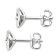 Clous d'oreilles pour semi-percée 10 mm Placage argent finx2