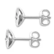 Clous d'oreilles pour semi-percée 10 mm Placage argent finx2