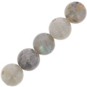 Perles rondes 8 mm en pierre gemme Labradorite x10