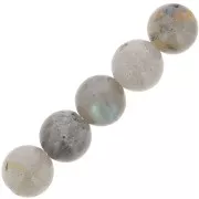 Perles rondes 8 mm en pierre gemme Labradorite x10
