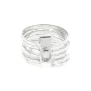 Bague semainier pour cabochon 4 mm - Taille 52 - Argent 925 x1