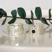 Bague semainier pour cabochon 4 mm - Taille 52 - Argent 925 x1