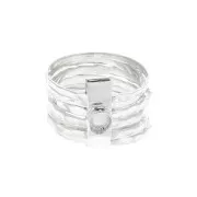 Bague semainier pour cabochon 4 mm - Taille 54 - Argent 925 x1