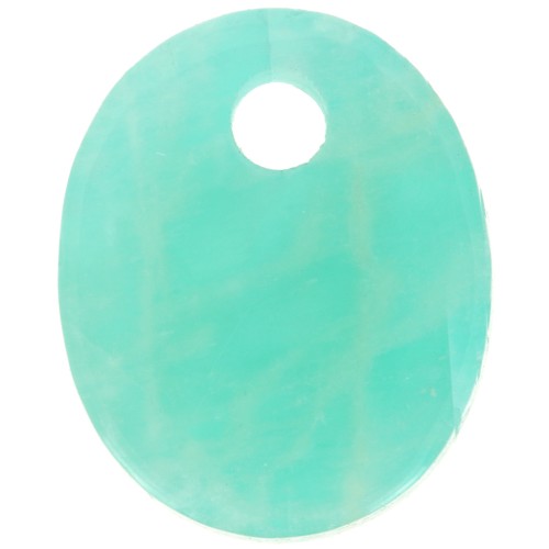 Sequin ovale 12x10 mm en pierre gemme - Amazonite x1