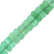 Perles Heishi rondelles facettées - pierre gemme teintée 5.5x3 mm - Onyx Vert x20|raw }}