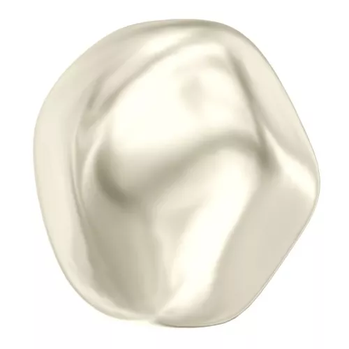 Baroque nacrée PureCrystal 5841 perle ronde irrégulière 8 mm Cream Pearl x1