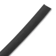 Cordon en plastique creux 6.5 mm Noir Opaque x 50 cm