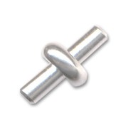 Embout pour cordon creux 6.5 mm argenté x1|raw }}
