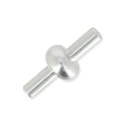 Embout pour cordon creux 5 mm rhodié x1