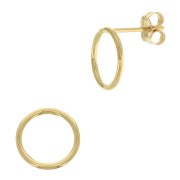 Boucles d'oreilles cercle évidé 10 mm en Gold filled (or laminé) x2