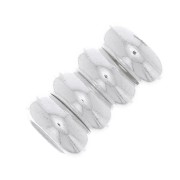 Rondelles métal 6 mm Placage argent finx4