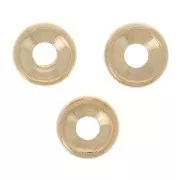 Perles rondelles 5 mm - Doré à l'o fin x4