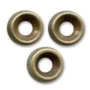 Perles rondelles 5 mm - Bronze x4