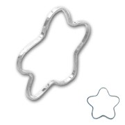 Intercalaires fleur 10 mm rhodié x6