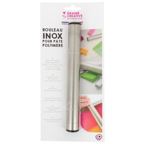 Rouleau inox pour pâte polymère