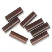 Preciosa Perles rocailles tubes 6.5x2 mm Smoked Topaz x20g