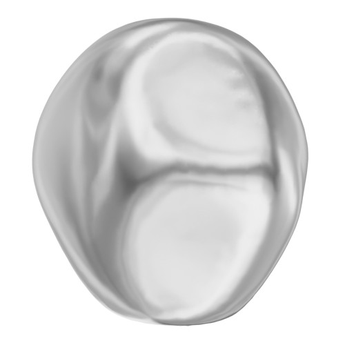 Baroque nacrée PureCrystal 5841 perle ronde irrégulière 8 mm Light Grey Pearl x1