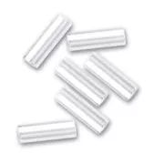 Preciosa Perles rocailles tubes 6.5x2 mm Crystal x20g