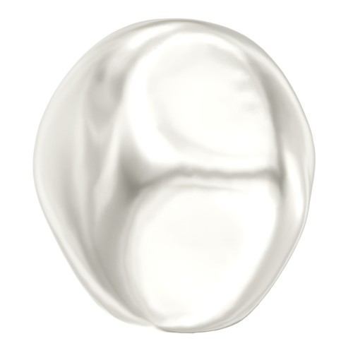 Baroque nacrée PureCrystal 5841 perle ronde irrégulière 8 mm White Pearl x1