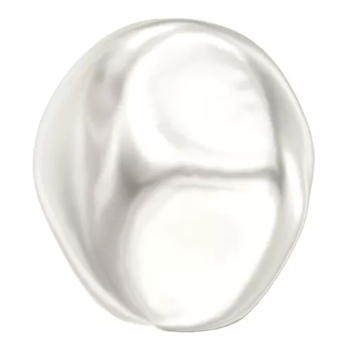 Baroque nacrée PureCrystal 5841 perle ronde irrégulière 8 mm White Pearl x1