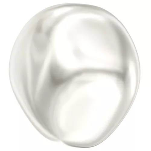 Baroque nacrée PureCrystal 5841 perle ronde irrégulière 12 mm White Pearl x1