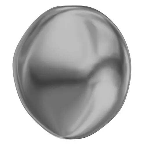 Baroque nacrée PureCrystal 5842 perle plate irrégulière 14 mm Dark Grey Pearl x1