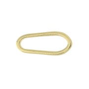 Intercalaire ovale asymétrique 17x7 mm - Doré à l'or fin x1