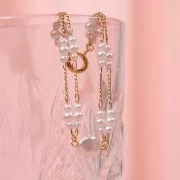 Baroque nacrée PureCrystal 5842 perle plate irrégulière 14 mm Rosaline Pearl x1