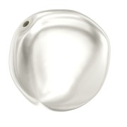 Baroque nacrée PureCrystal 5842 perle plate irrégulière 14 mm White Pearl x1
