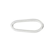 Intercalaire ovale asymétrique 17x7 mm - Placage Argent fin vieilli x1|raw }}