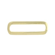Intercalaire rectangle arrondi bombé 20x6.5 mm en zamac - Doré à l'or fin x1|raw }}