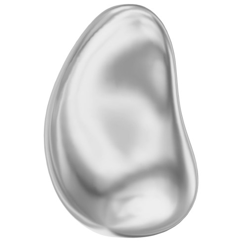 Baroque nacrée PureCrystal 5843 perle goutte irrégulière 16 mm Light Grey Pearl x1