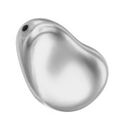 Baroque nacrée PureCrystal 5843 perle goutte irrégulière 16 mm Light Grey Pearl x1
