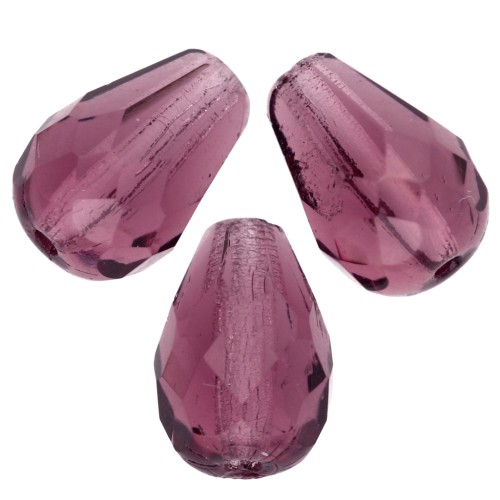 Poires facettées 7x5 mm Amethyst  x25
