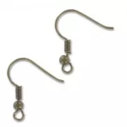 Crochets d'oreilles boules 18 mm bronze x6