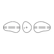 Baroque nacrée PureCrystal 5843 perle goutte irrégulière 12 mm Dark Grey Pearl x1