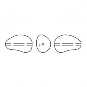 Baroque nacrée PureCrystal 5843 perle goutte irrégulière 12 mm Light Grey Pearl x1