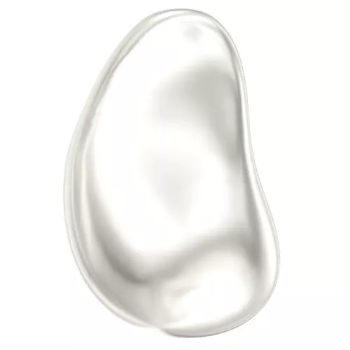 Baroque nacrée PureCrystal 5843 perle goutte irrégulière 12 mm White Pearl x1