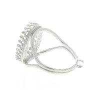 Bague réglable pour cabochon 18x13 mm - Argent 925 x1