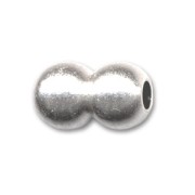 Fermoir aimanté boules pour cordon 2 mm Placage Argent fin vieilli x1