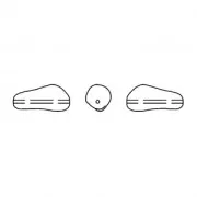 Baroque nacrée PureCrystal 5844 perle ovale irrégulière 14 mm Dark Grey Pearl x1