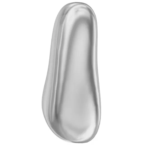 Baroque nacrée PureCrystal 5844 perle ovale irrégulière 14 mm Light Grey Pearl x1