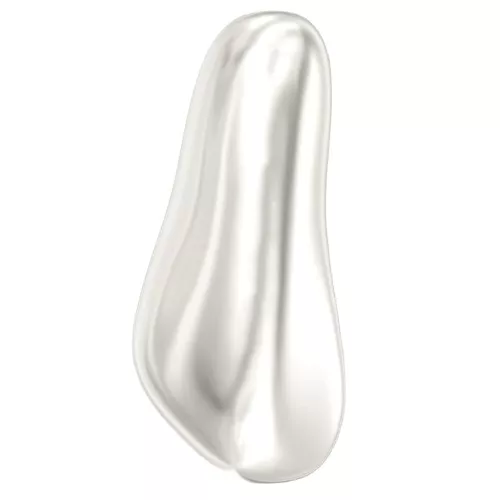 Baroque nacrée PureCrystal 5844 perle ovale irrégulière 14 mm White Pearl x1