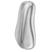 Baroque nacrée PureCrystal 5844 perle ovale irrégulière 10 mm Light Grey Pearl x1