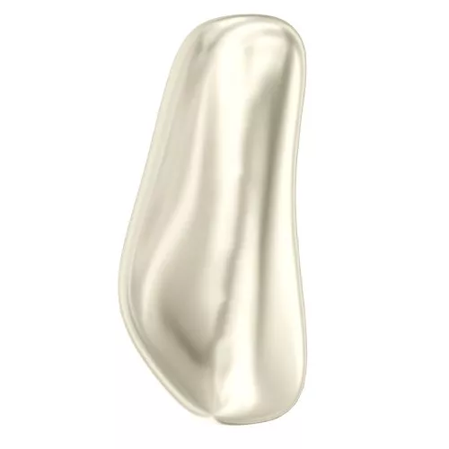 Baroque nacrée PureCrystal 5844 perle ovale irrégulière 10 mm Cream Pearl x1