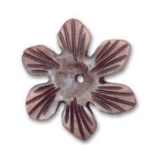 Fleur Nacre 22 mm Brun x1