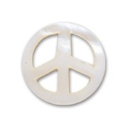 Pendentif peace Nacre 18 mm Naturel Iris x1|raw }}